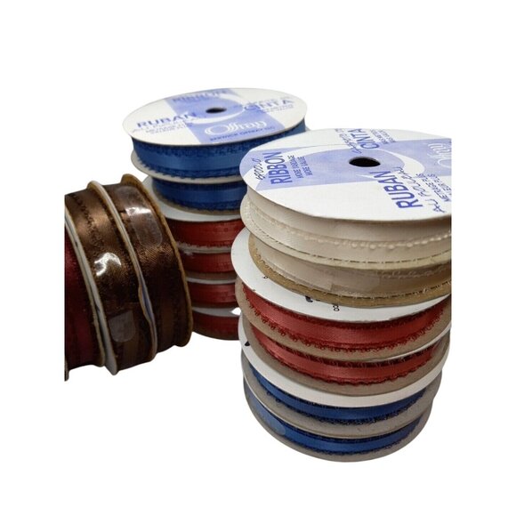 Picot Edge Ribbon 20 Spools Assorted Polyester 3/16" Wide Crafting Sewing Lot B - Picture 2 of 5
